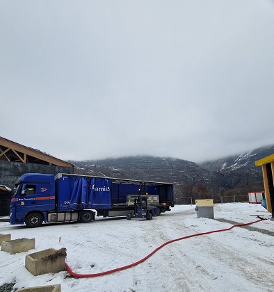 Transport meeneemheftruck France